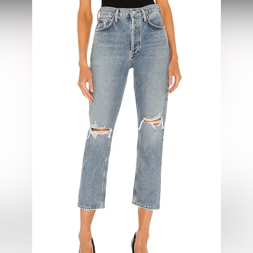 ❌SOLD❌ AGOLDE Riley High Rise Straight Crop Jean in Escalate